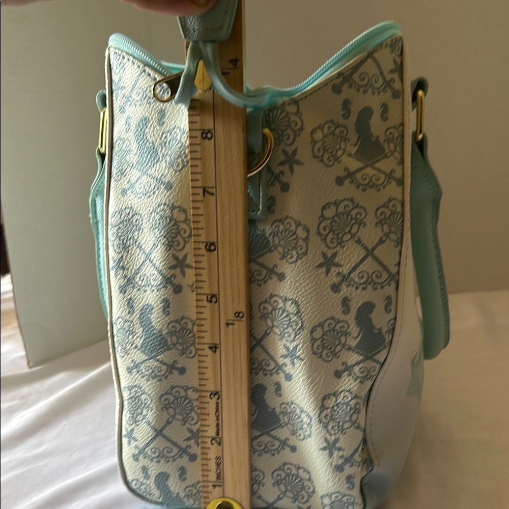 Disney Loungefly Ariel Satchel Tote Handbag The Little Mermaid Aqua - Picture 7 of 9